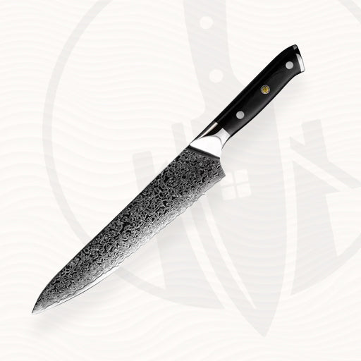 Thuischef - Damascus Koksmes 20cm - Zwart