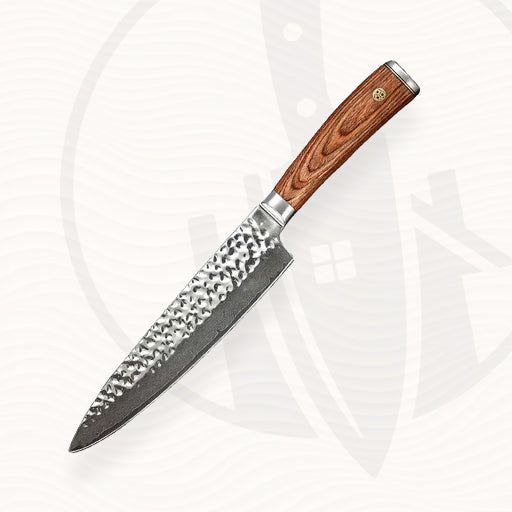 Thuischef - Damascus Koksmes 20cm - Hammered